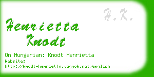 henrietta knodt business card